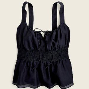 JCrew Smocked-Waist Tank